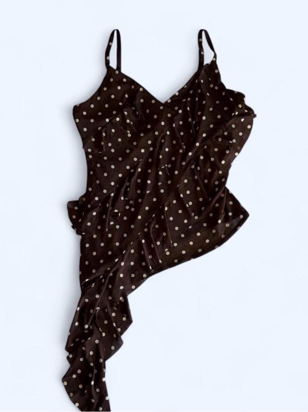 Polka Dot Camisole Top - Black